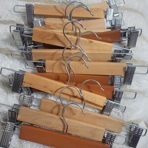14 Wooden and Metal Pant Hangers